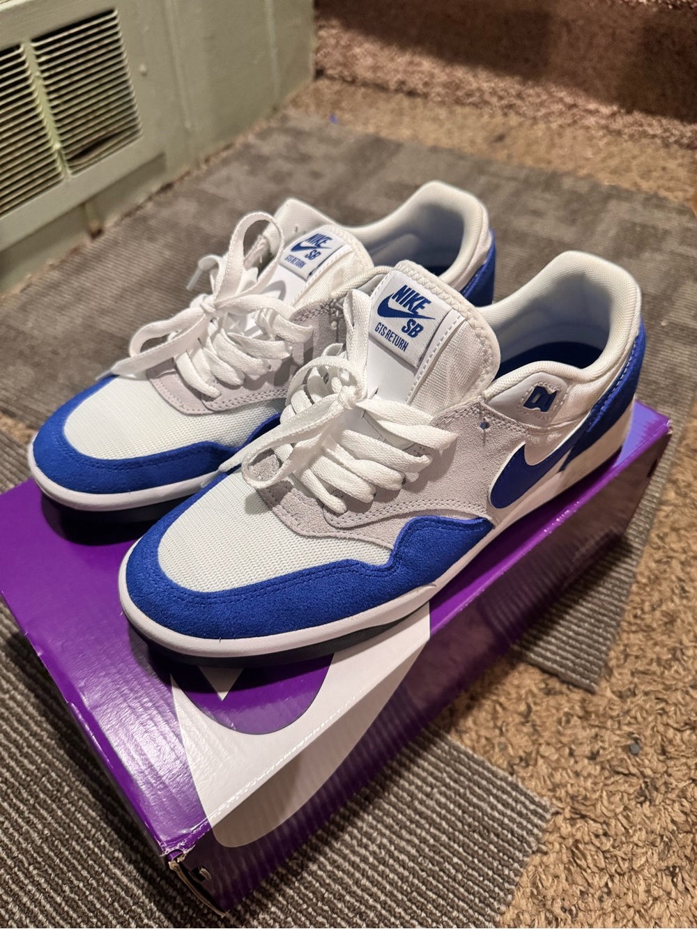Nike sb men’s White blue Skate Shoes
